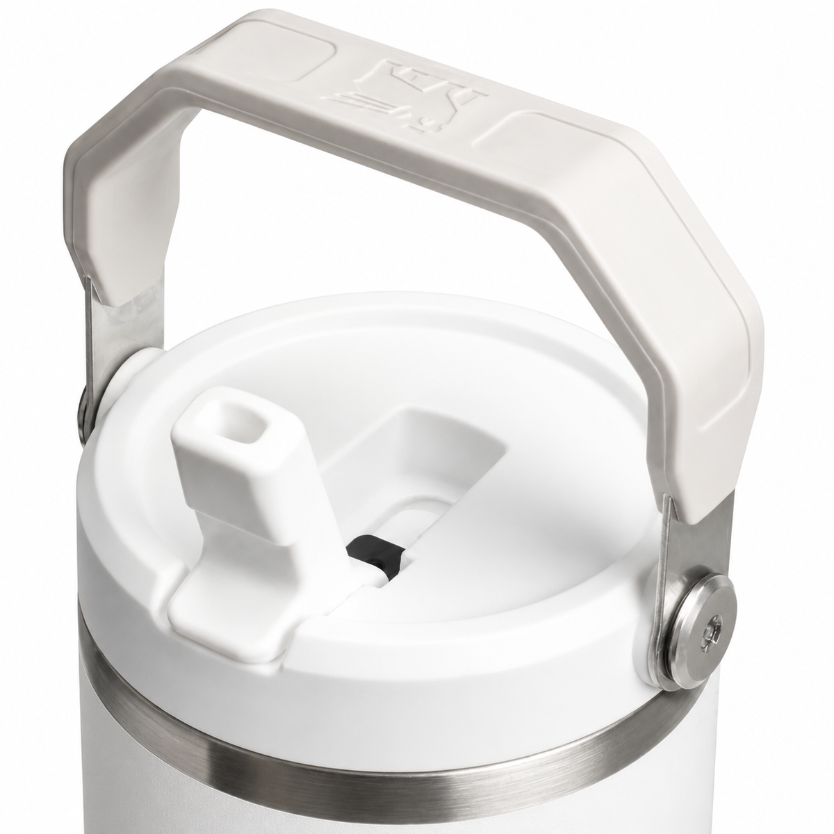 40oz White Stainless Steel Insulated Tumbler with Straw