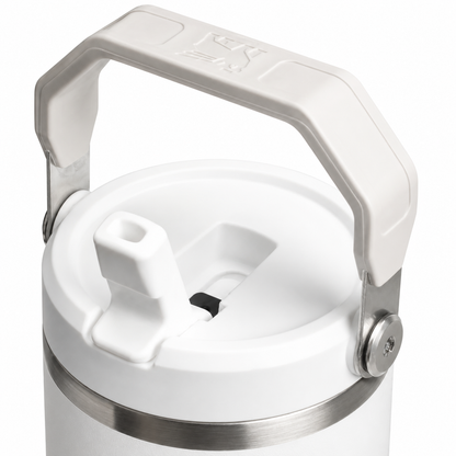 40oz White Stainless Steel Insulated Tumbler with Straw