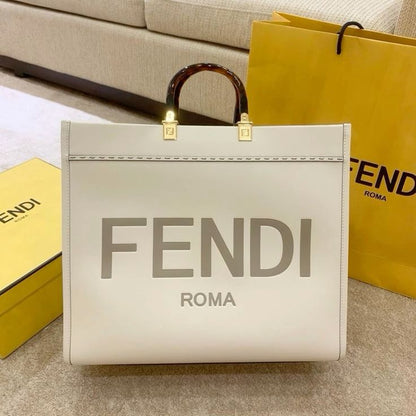 Fendi roma plain ladies trendy leather handbag 276