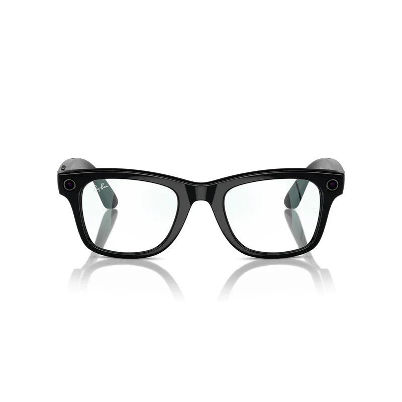 Smart Wayfarer – Shiny Black (AI-Enabled Glasses)
