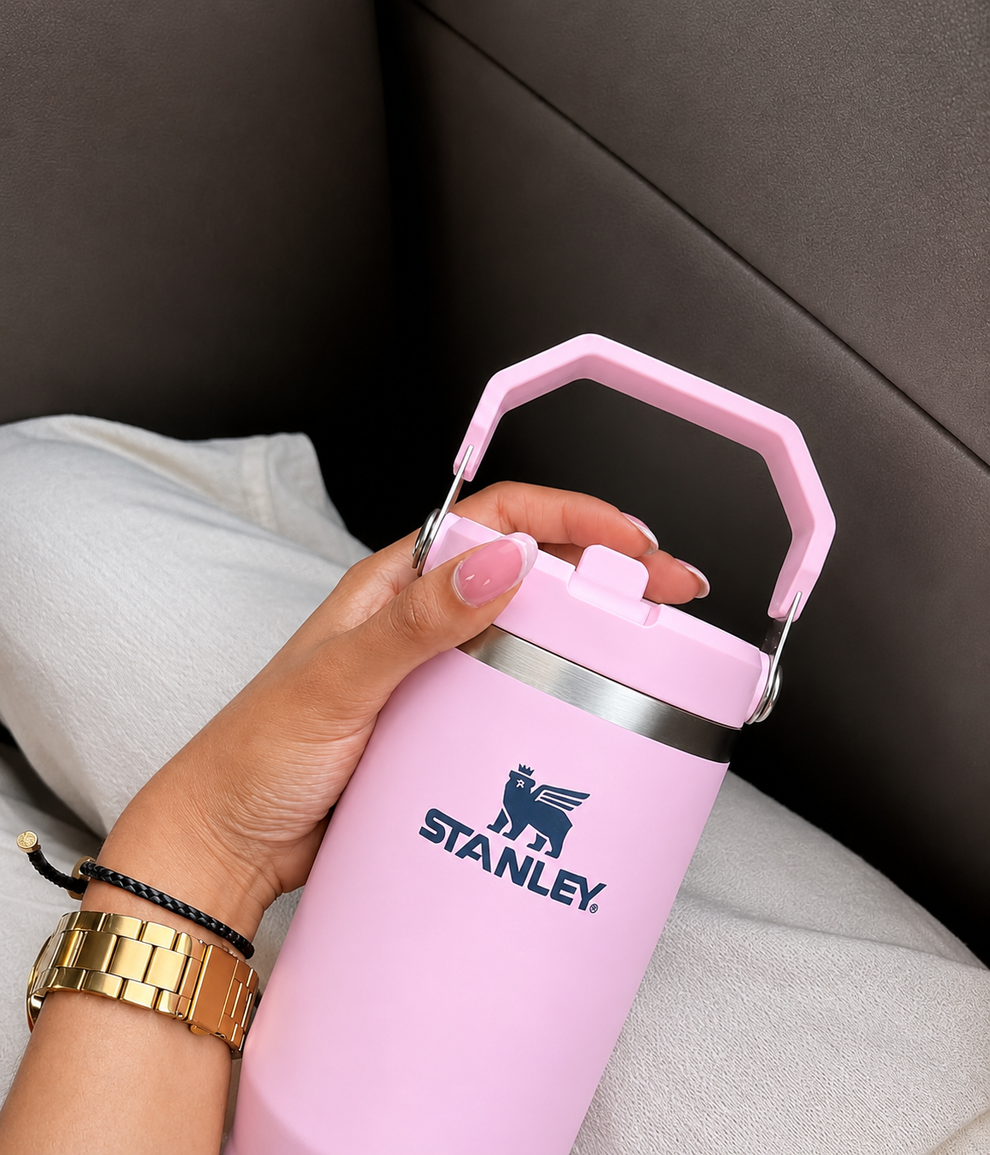 40oz pink Stainless Steel Insulated Tumbler with Straw