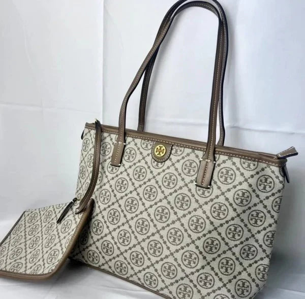 tory burch t monogram tote with og box amp dust bag amp extra pouch 1580