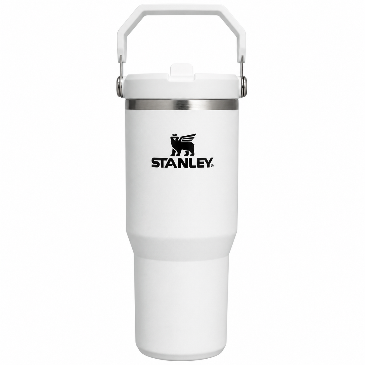 40oz White Stainless Steel Insulated Tumbler with Straw