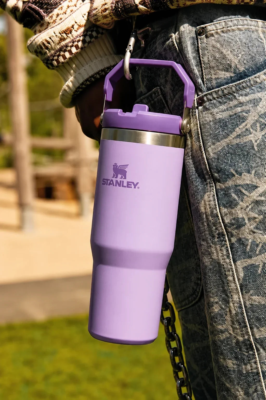 40oz Purple Stainless Steel Insulated Tumbler with Straw