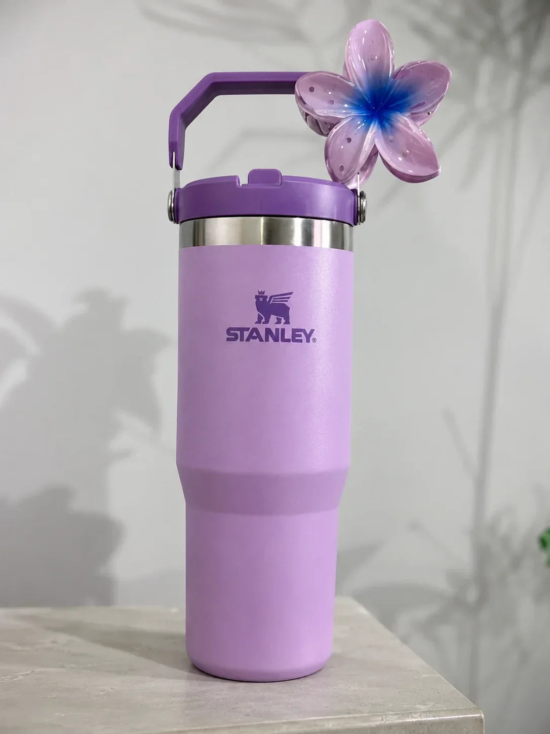 40oz Purple Stainless Steel Insulated Tumbler with Straw