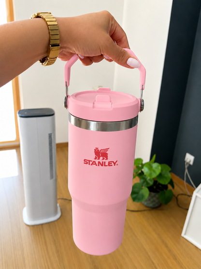 40oz Pink Stainless Steel Insulated Tumbler with Straw