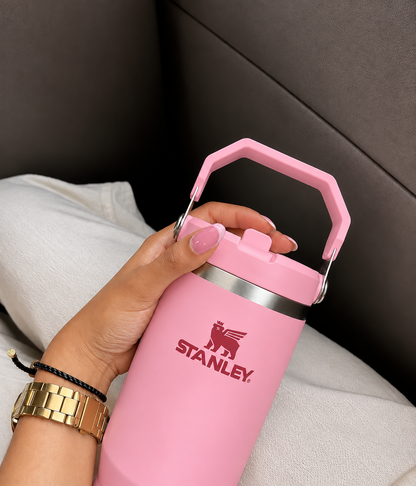 40oz Pink Stainless Steel Insulated Tumbler with Straw