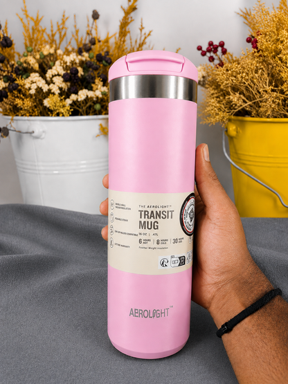 Premium 470ml Insulated Stainless Steel Travel Mug | Flip Lid