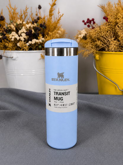 Premium 470ml Stainless Steel Insulated Travel Mug – Blue