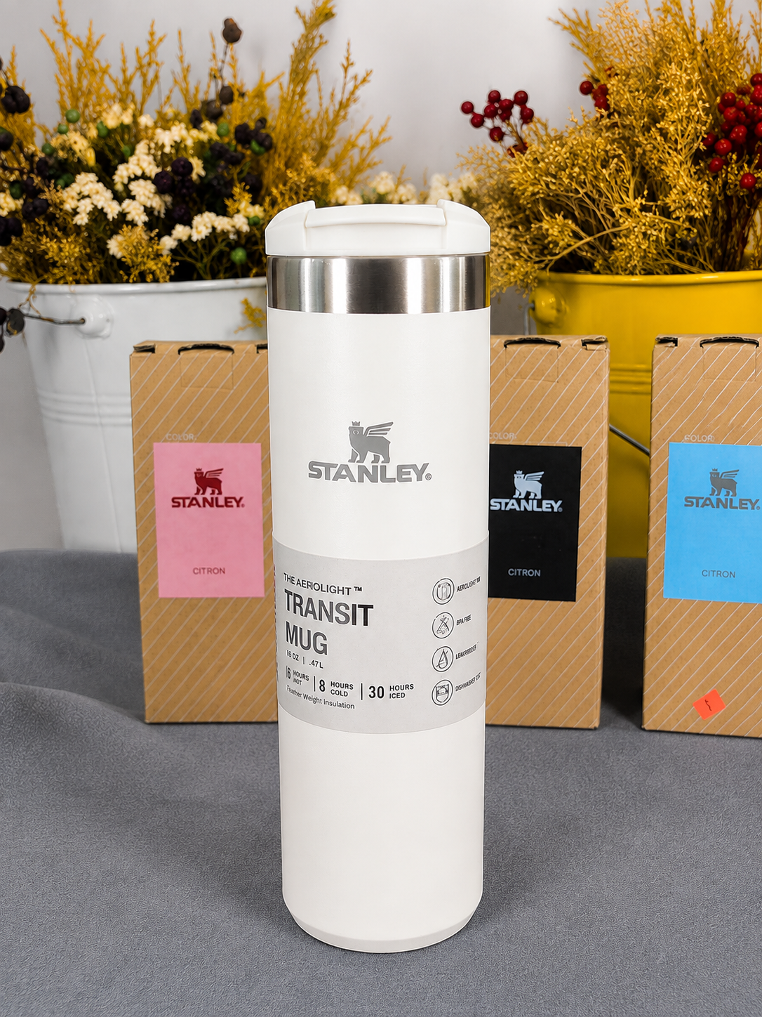 Premium 470ml Insulated Stainless Steel Travel Mug | Flip Lid
