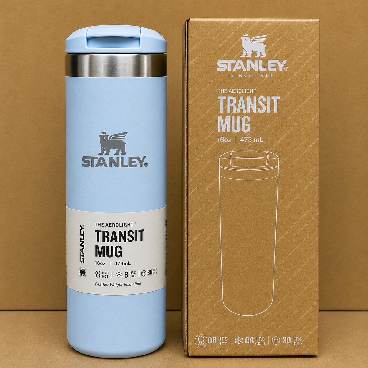 Premium 470ml Stainless Steel Insulated Travel Mug – Blue