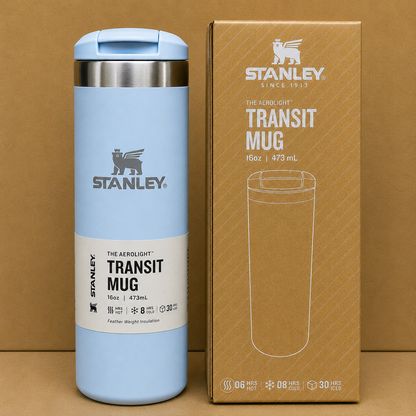 Premium 470ml Stainless Steel Insulated Travel Mug – Blue