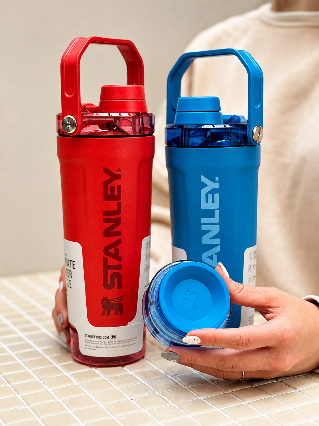 Stanley 20oz Activate Shaker Bottle – Red | Perfect for Gym & Workouts