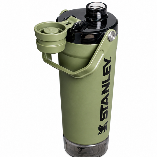 20oz Stainless Steel Shaker Bottle – Green | Perfect for Gym & Workouts