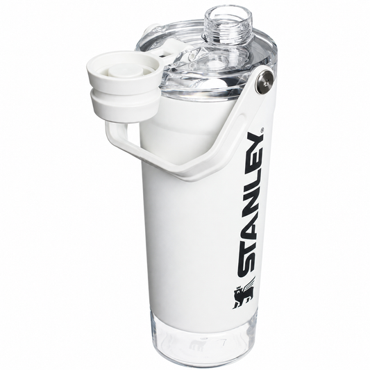 20oz Stainless Steel Shaker Bottle – White | Perfect for Gym & Workouts