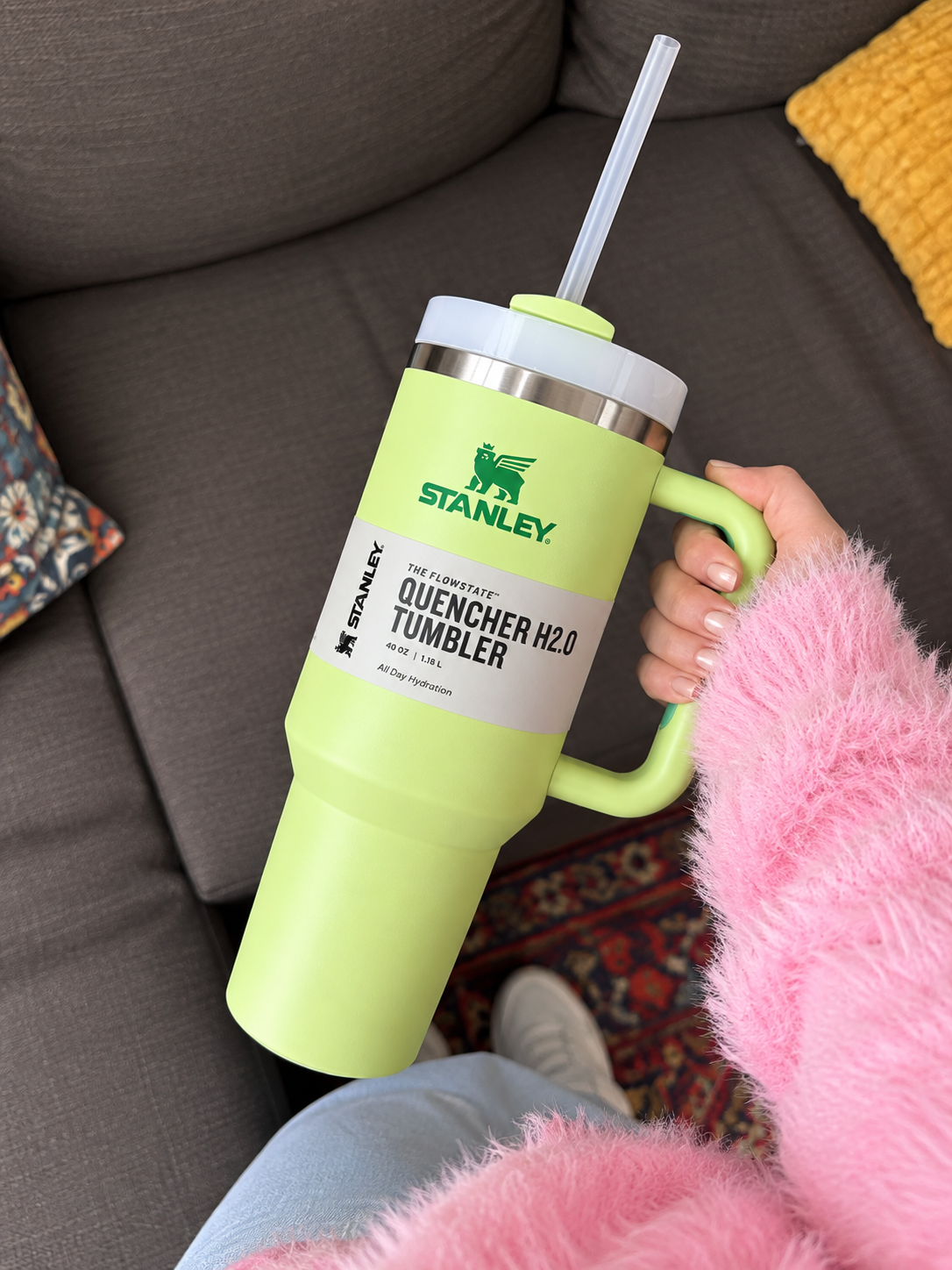 Green Stainless Steel Double-Wall Insulated Reusable Water Bottle