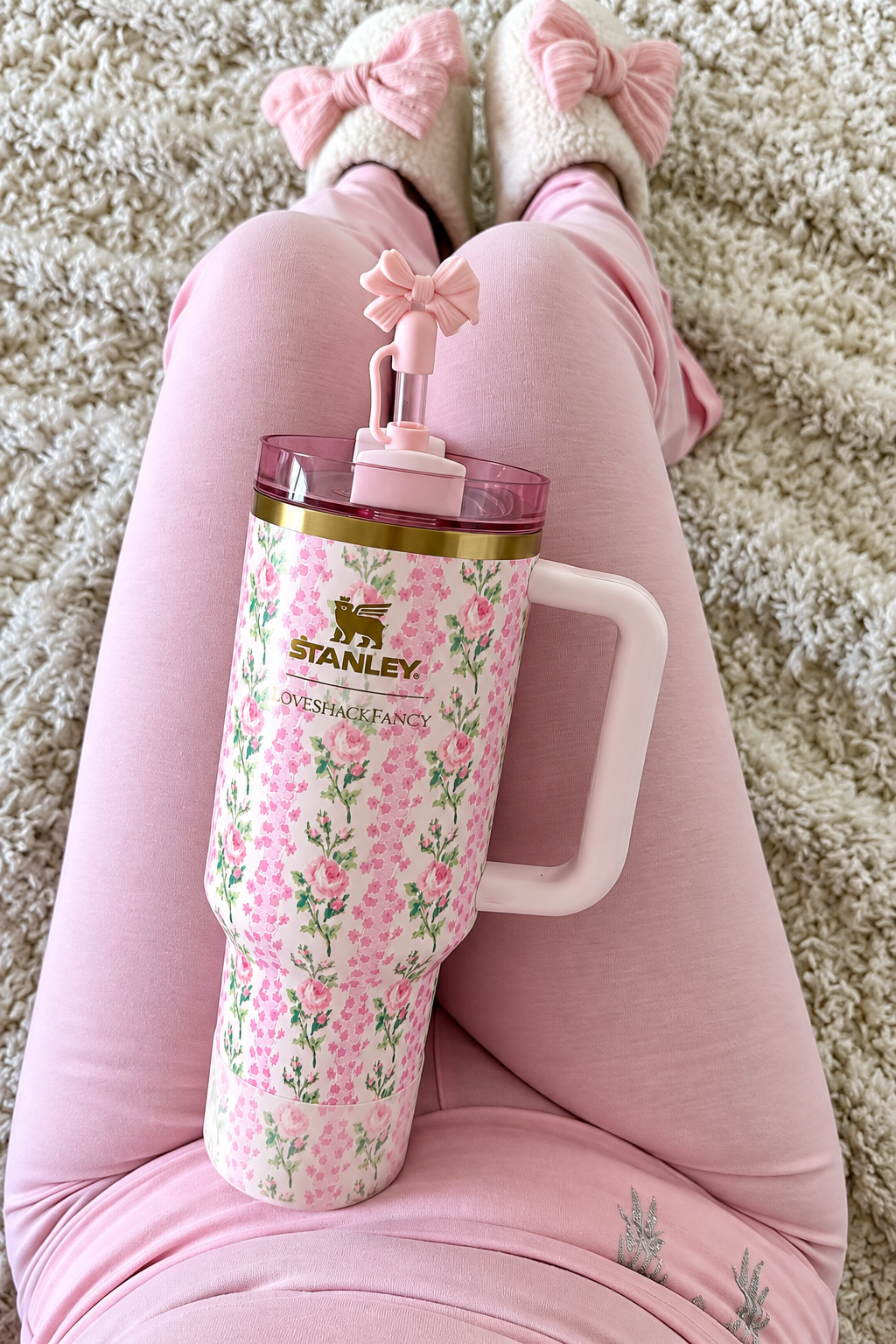 Pink Floral Stainless Steel Insulated Water Bottle – 1.18L