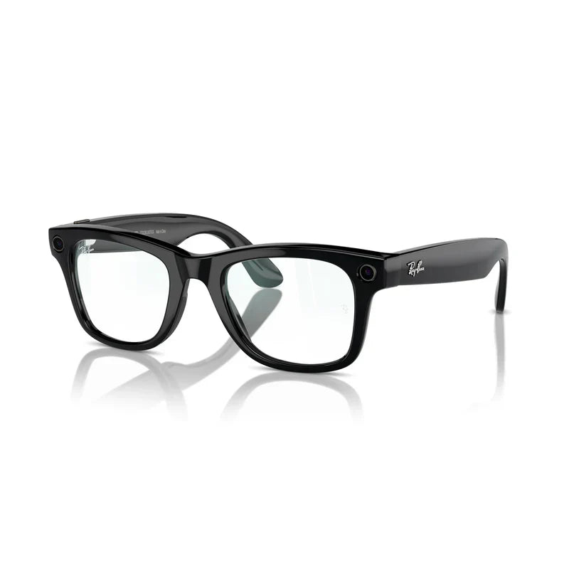 Smart Wayfarer – Shiny Black (AI-Enabled Glasses)