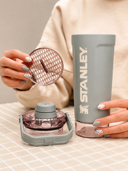 Stanley 20oz Activate Shaker Bottle – Saga Grey| Perfect for Gym & Workouts