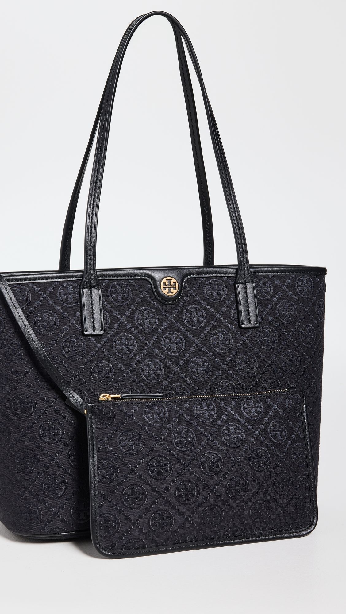 tory burch t monogram tote with og box amp dust bag amp extra pouch 1679