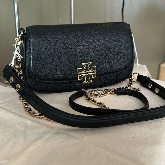 Tory t monogram jacquard shoulder bag adjustable strap with box 1355