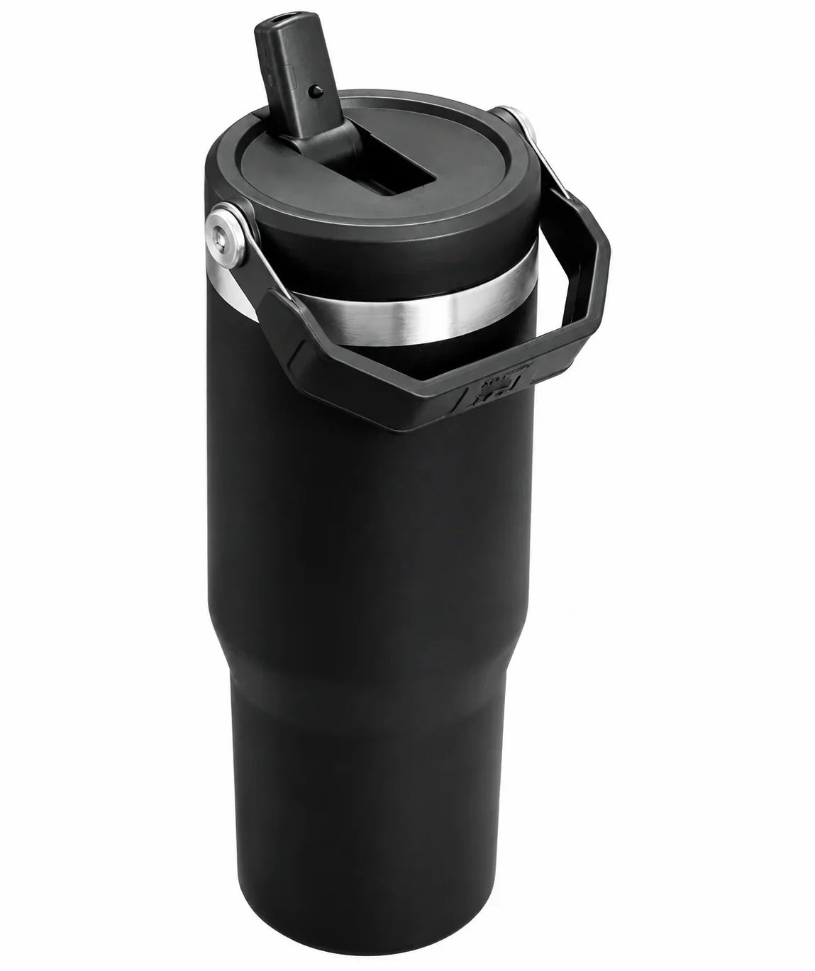40oz Blak Stainless Steel Insulated Tumbler with Straw