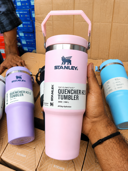 40oz pink Stainless Steel Insulated Tumbler with Straw