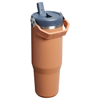 40oz Orange Stainless Steel Insulated Tumbler with Straw